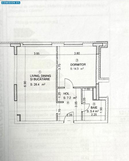 Apartament cu 2 camere semidecomandat, mobilat în Sopor