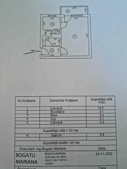 Garsonieră decomandată în Micro 40