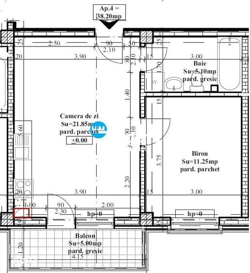 Apartament cu 2 camere în Bârnova