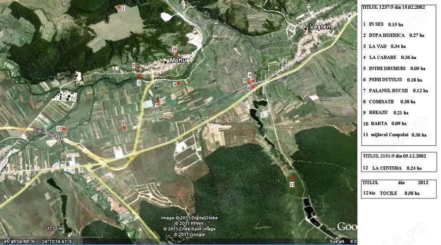 Oportunitate investi?ionala Terenuri Mohu, jud. Sibiu