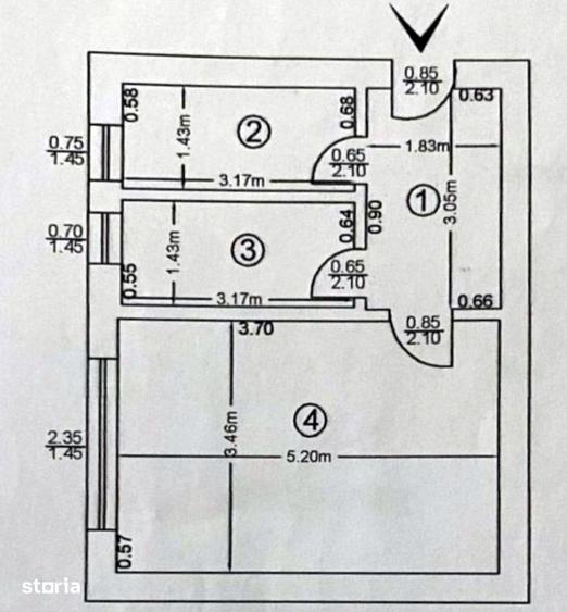 Garsonieră decomandată în Drumul Taberei