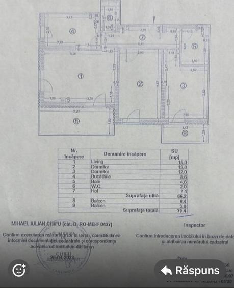 Apartament cu 3 camere decomandat în Berceni