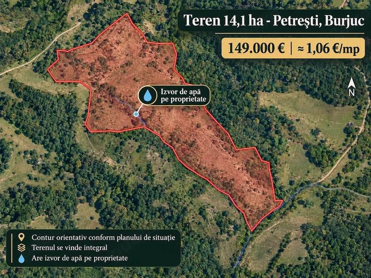 Teren de 140987 mp, în Burjuc