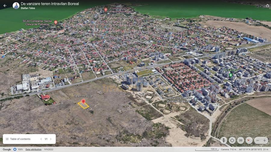 Teren Construcții intravilan de 1250 mp, în Boreal