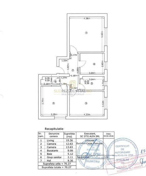 Apartament 3 Camere, 70 mp, Bloc 2016, Strada Cheile Turzii - 8