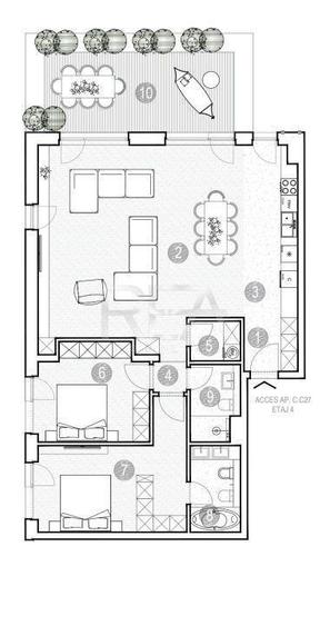 Apartament cu 3 camere semidecomandat în Grivița