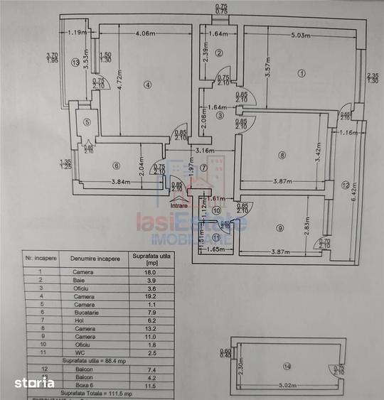 Apartament cu 4 camere decomandat în Copou