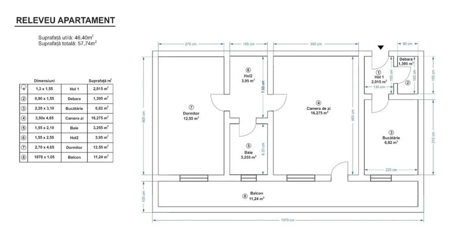 Apartament cu 2 camere semidecomandat în Vest