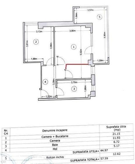 Vand apartament 2 camere Militari Residence - 5