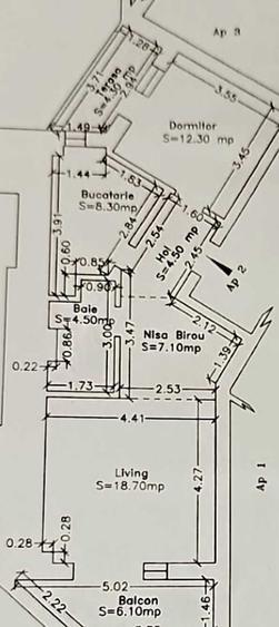 Apartament cu 2 camere decomandat în Dumbrăvița