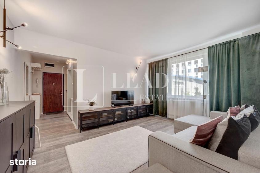 Apartament cu 3 camere semidecomandat, mobilat în Floreasca