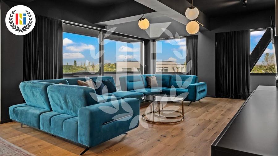Penthouse cu 3 camere semidecomandat, mobilat în Pipera