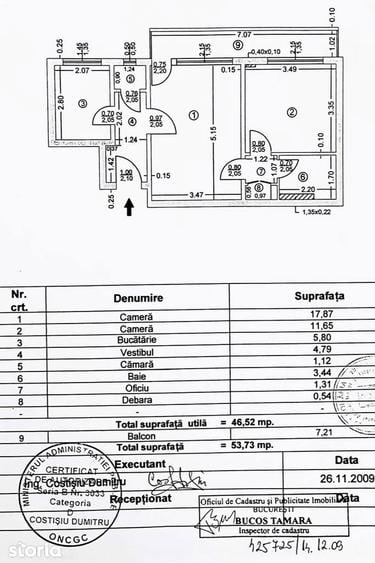 Apartament cu 2 camere semidecomandat, mobilat în Domenii