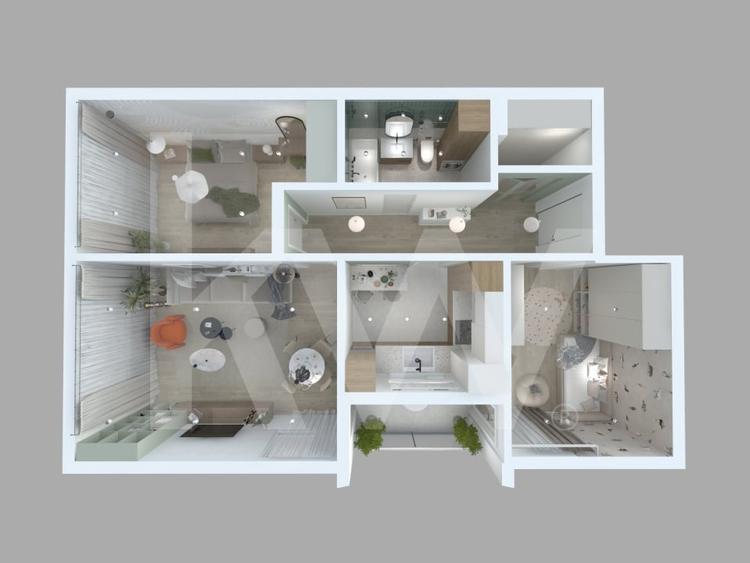 Apartament cu 3 camere semidecomandat în Sebeș