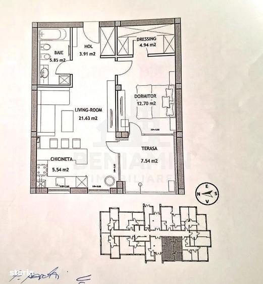 Apartament cu 2 camere în Central
