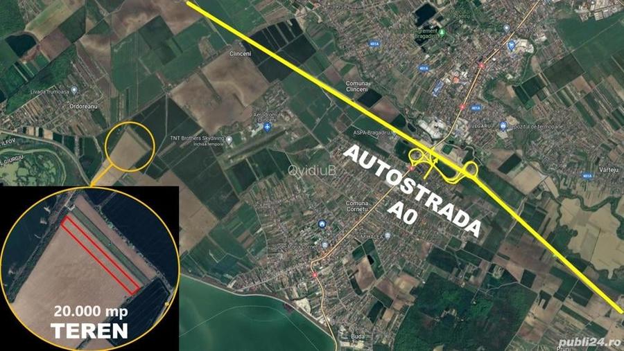 Teren 20.000 mp Cornetu - Tarla 4 | Investi?ie, Oportunitate langa Autostrada A0