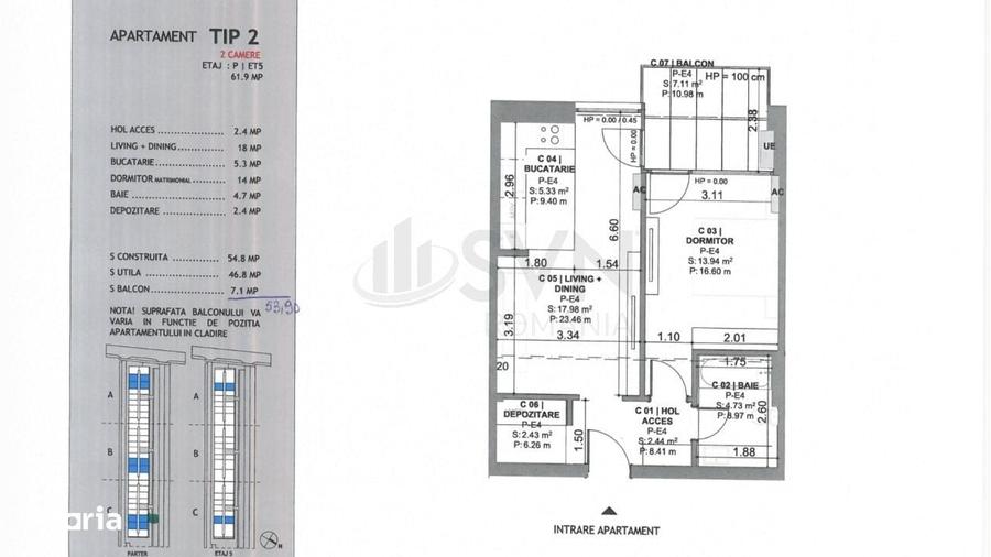 Apartament cu 2 camere decomandat în Central