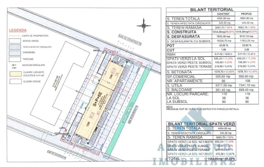 Teren cu Proiect Bloc S + P + 6E - 4.500 mp - Autorizatie construire - 4