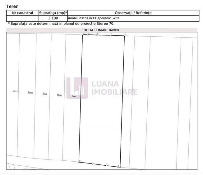 Teren Construcții intravilan de 3100 mp, în Cristian