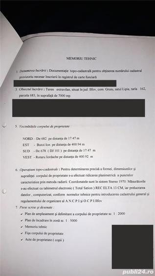 Teren de 7000 mp, în Gruiu