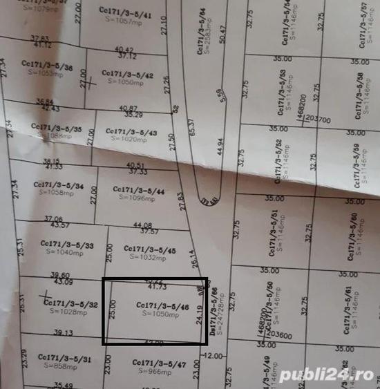 Teren de 1050 mp, în Șag