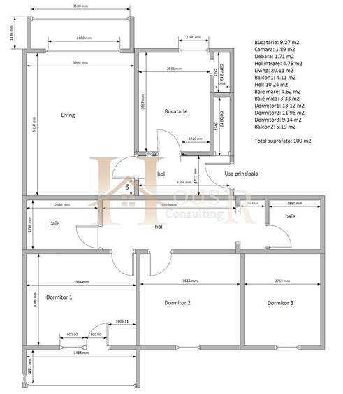 Apartament cu 4 camere decomandat, mobilat în Steaua