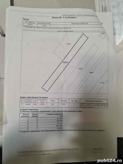 Teren de 2500 mp, în Gălbinași