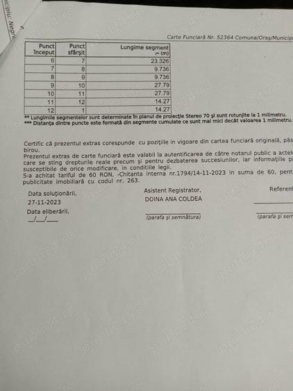 Teren de 1230 mp, în Gară