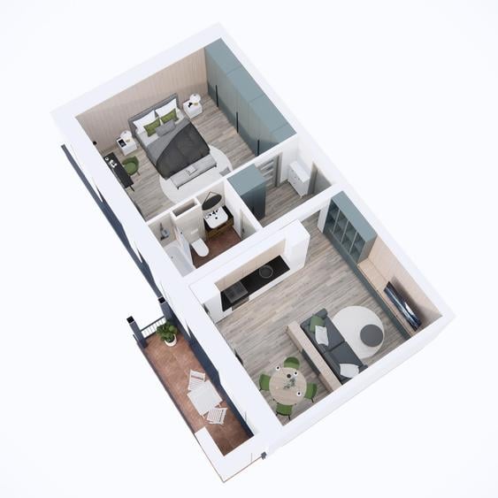 Apartament cu 2 camere decomandat în Blaj