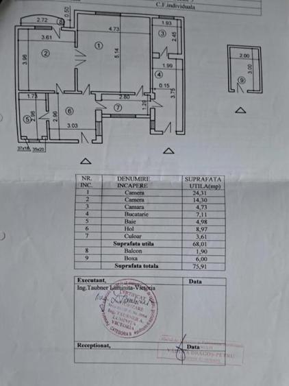 Apartament cu 3 camere, mobilat în P-ța Universității
