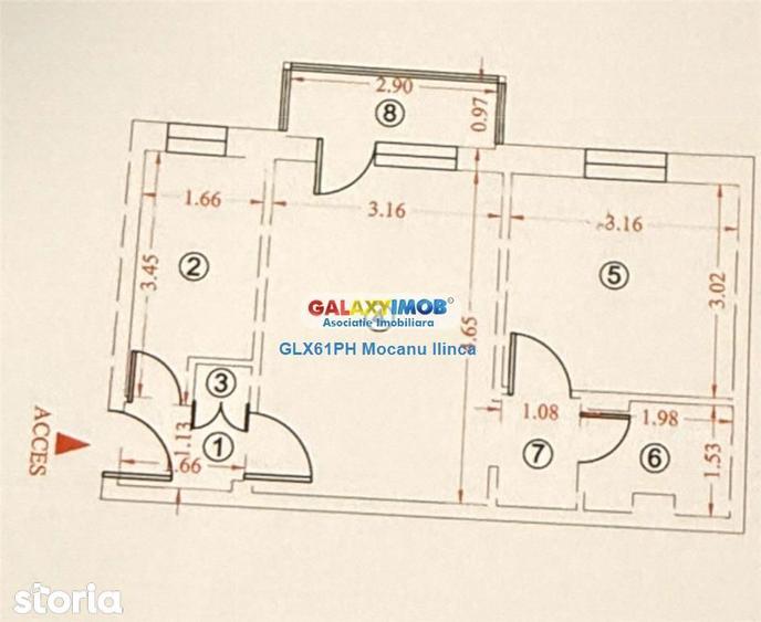 Apartament cu 3 camere semidecomandat, mobilat în Vest