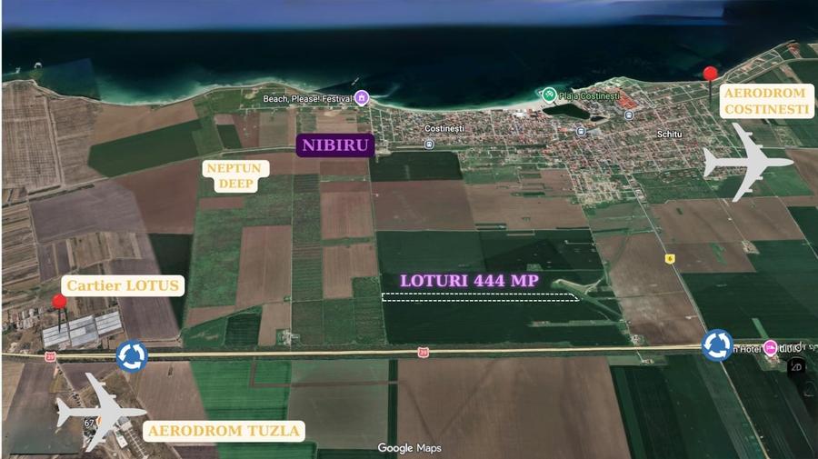 Teren Construcții extravilan de 444 mp, în Costinești