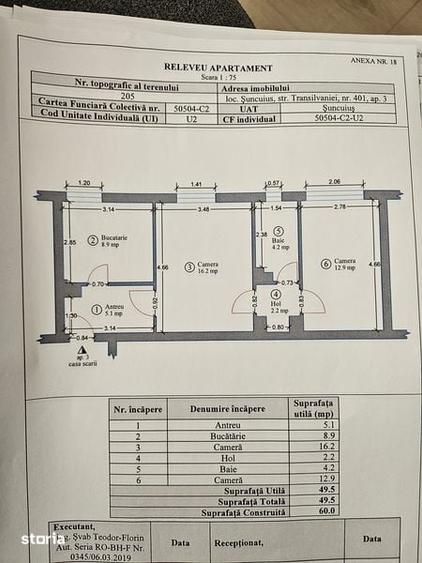 Apartament cu 2 camere în Șuncuiuș
