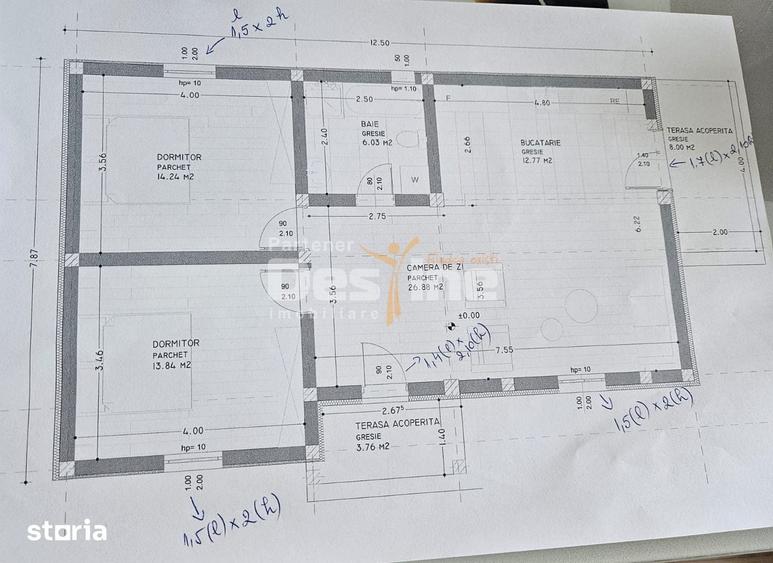 Casă cu 3 camere cu Teren 350 Mp în Bârnova
