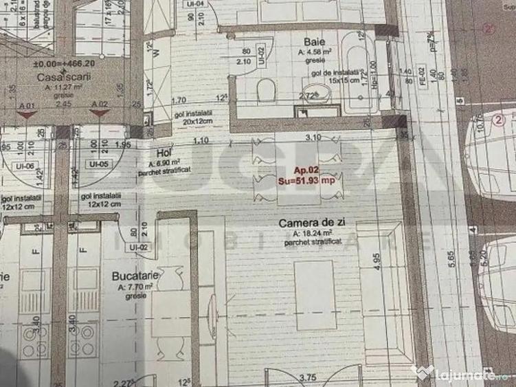 Apartament cu 2 camere semidecomandat, mobilat în Bună Ziua