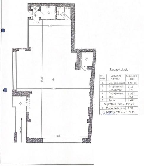 Spațiu comercial, de 136 mp, în Colentina