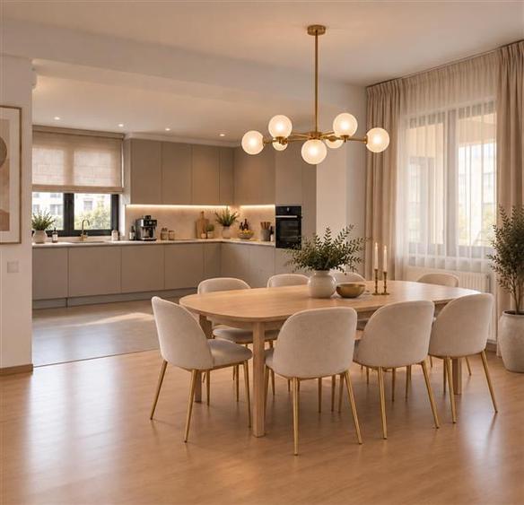 Apartament cu 3 camere semidecomandat, mobilat în Herăstrău
