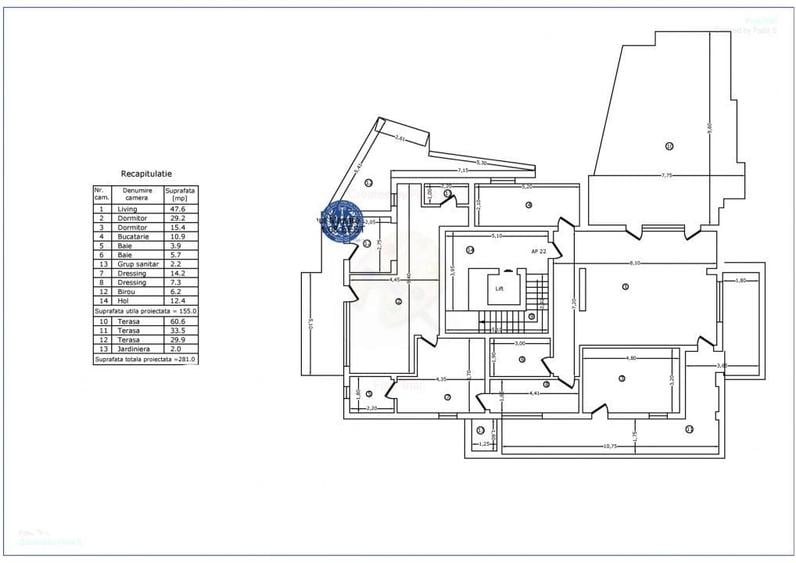 Apartament cu 4 camere în Moșilor
