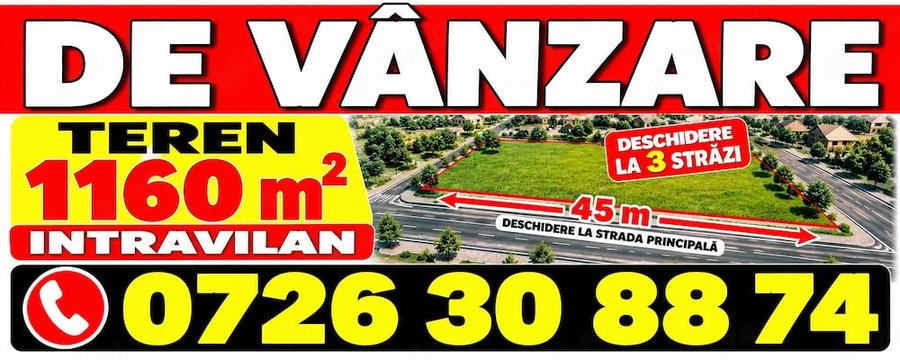 Teren de 1160 mp, în Corbu