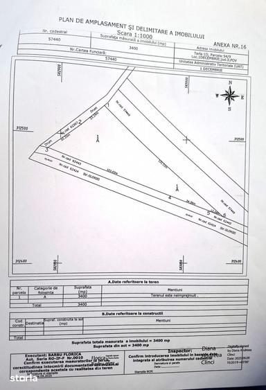 Teren de 3400 mp, în 1 Decembrie