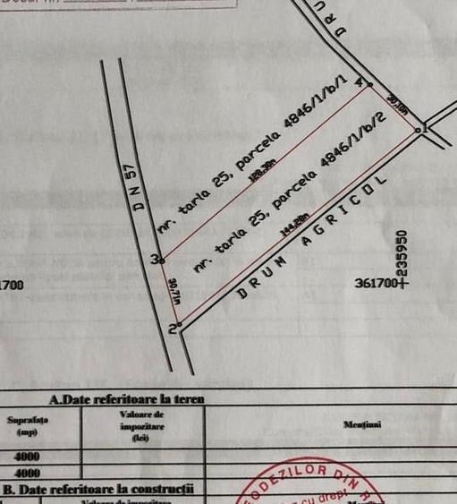 Teren agricol extravilan de 4000 mp, în Central
