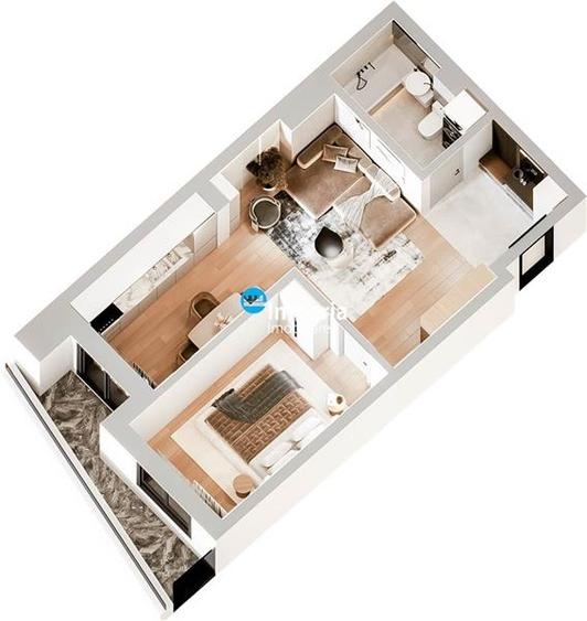 Proiect NOU! zona Pasaj O. Bancila, ap. 2 camere - 5