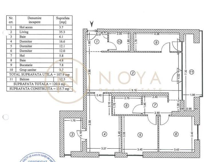 Apartament cu 4 camere de vanzare in One Cotroceni - parcare optional - 17