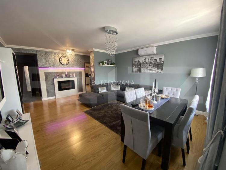 Apartament SUPERB 3 camere, 81 mp utili, garaj, 2 bai- zona Calea Moldovei