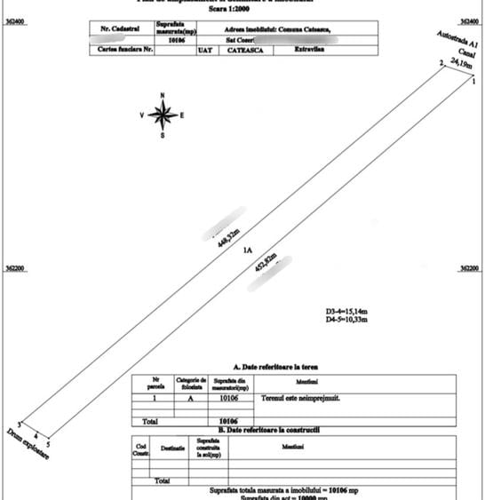 Teren autostrada A1 / Cateasca , extravilan- 10.106mp! - 1