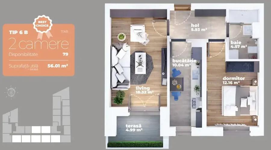 2 Camere Decomandat aproape de finalizare Zona 1 Decembrie COMISION 0 - 2