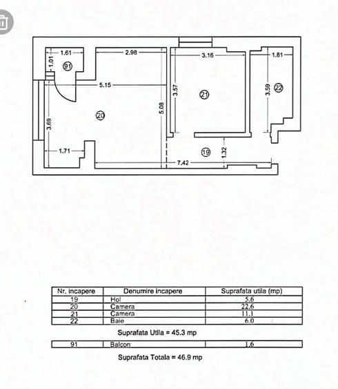 Mamaia Building ?tefan Resort - 2 camere COMISION 0% CUMPARATOR - 18