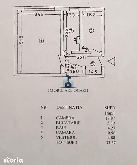 Inchiriere Garsoniera Decomandata Piata Sudului-Husi - 5