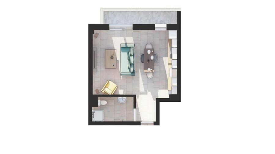 Apartament 1 camera Visan - Bucium - 2