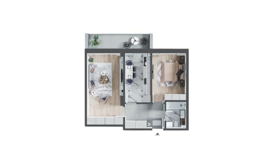 Apartament 2 Camere | Bucatarie Separata | PRIMA Urbana3 | Finisat | Bloc Nou - 1